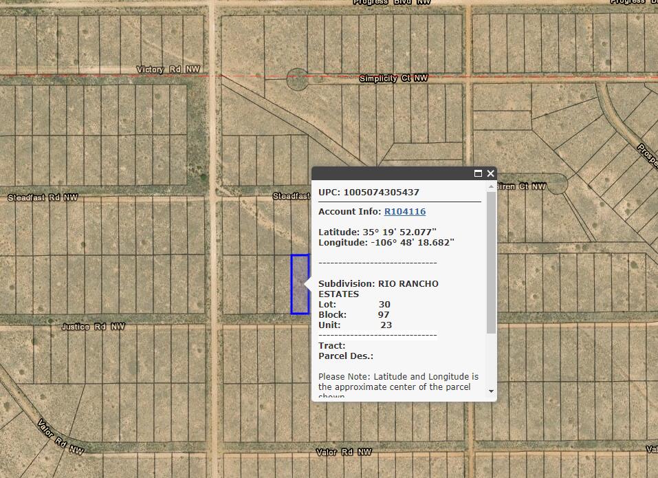 Justice Road NW, Rio Rancho, New Mexico 87144, ,Land,For Sale, Justice Road NW,1062271