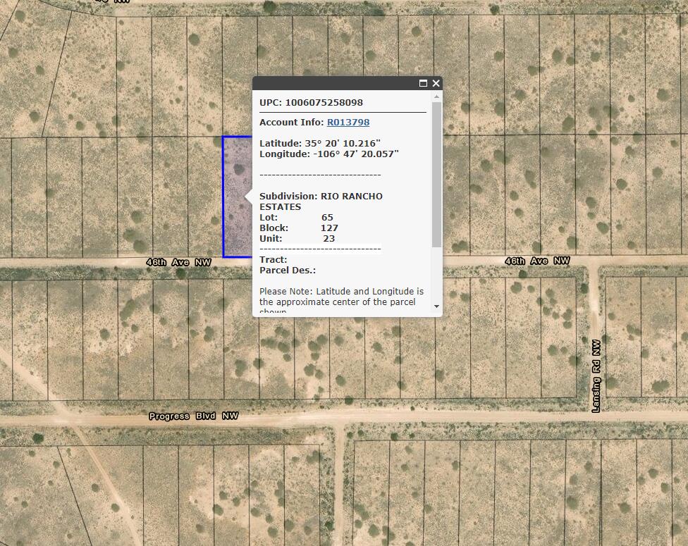 46th Avenue NW, Rio Rancho, New Mexico 87144, ,Land,For Sale, 46th Avenue NW,1062272