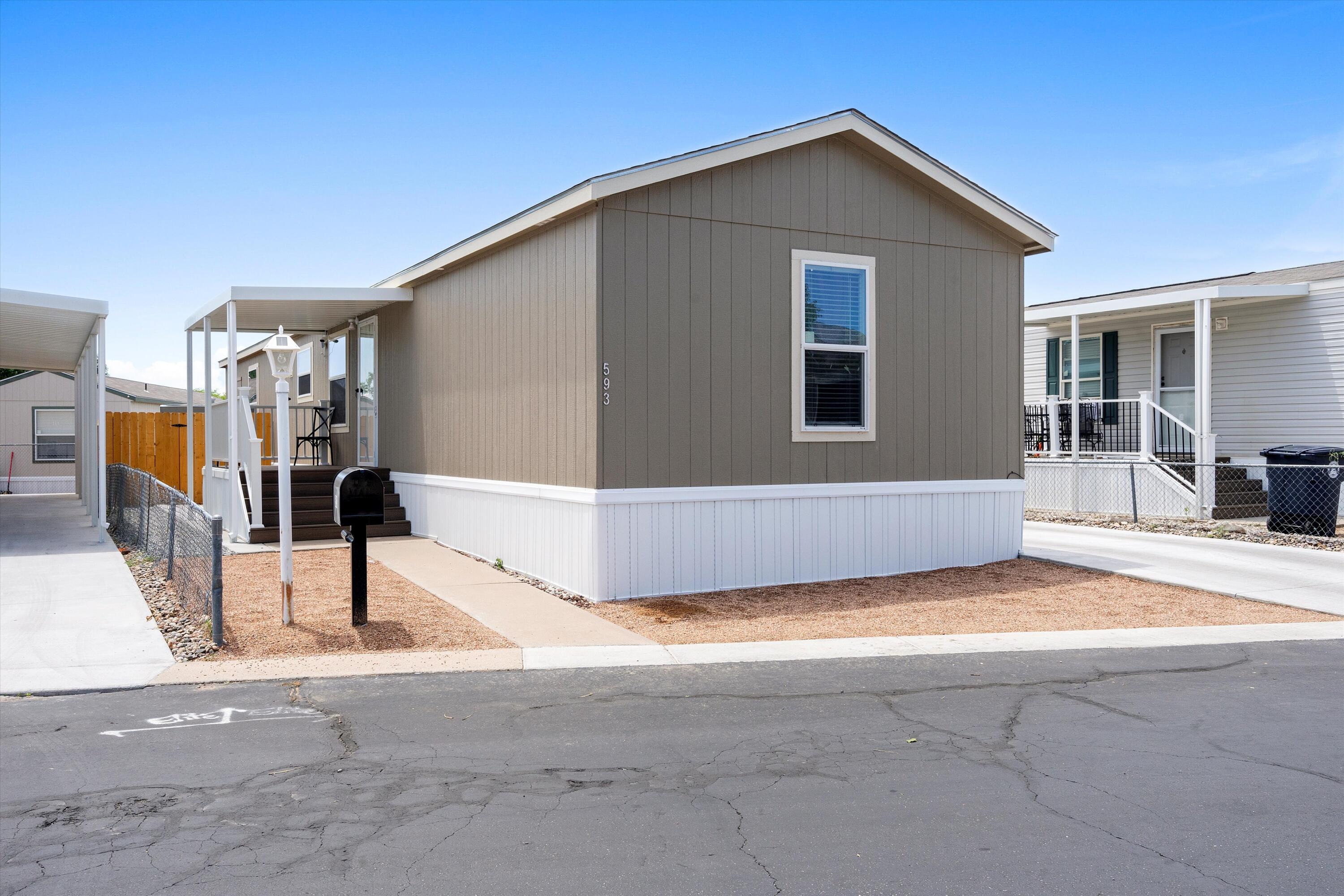 Welcome to your NEW home in the Four Hills community! This beautiful mobile home offers 3 bedrooms, 2 bathrooms, and a perfect blend of comfort and space. As a resident, you'll have access to fantastic amenities like a private clubhouse, playground, tennis courts, and a refreshing pool - all included in the land lease. Enjoy the luxury of a 2023 model home with refrigerated air for ultimate comfort. Don't miss out! Contact us today to schedule a viewing and start living your best life in Four Hills!