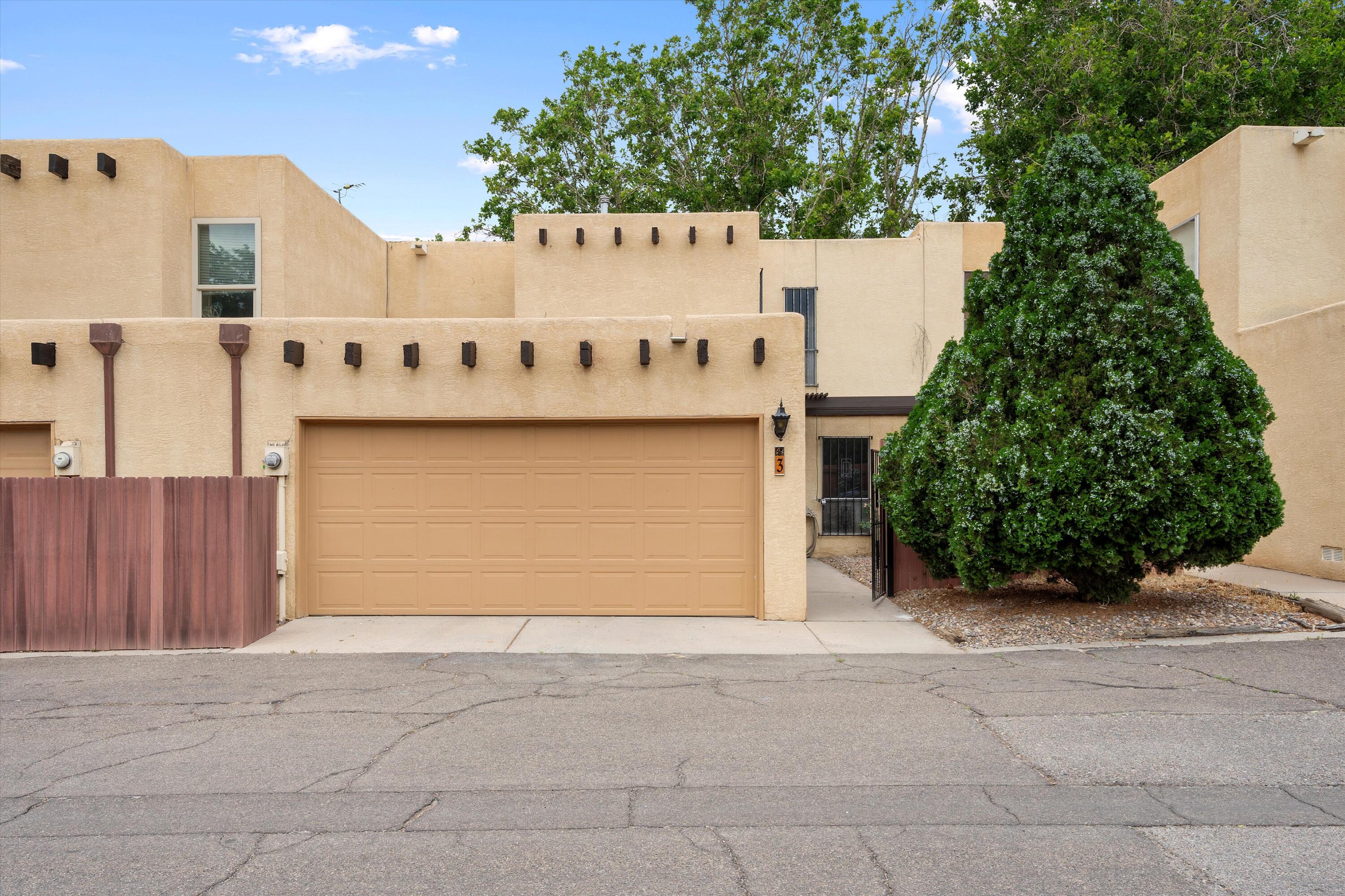 Experience the pinnacle of comfort and convenience in this meticulously renovated 2-story, 2-bedroom townhouse. Recently upgraded with new bathrooms, kitchen countertops, sink, and shutters for washer dryer, as well as fresh carpet and paint throughout, this home exudes modern charm. The inviting living area features a cozy wood-burning fireplace, perfect for chilly evenings. Outside, unwind in the enclosed front courtyard or retreat to the peaceful backyard oasis. Additional highlights include a 2-car garage, walk-in closets, and community perks like a pool and clubhouse. Whether you seek relaxation by the fireplace or community camaraderie, this townhouse offers a perfect blend of amenities and style, ideal for your next move. Seller will make no repairs. ''As-is''