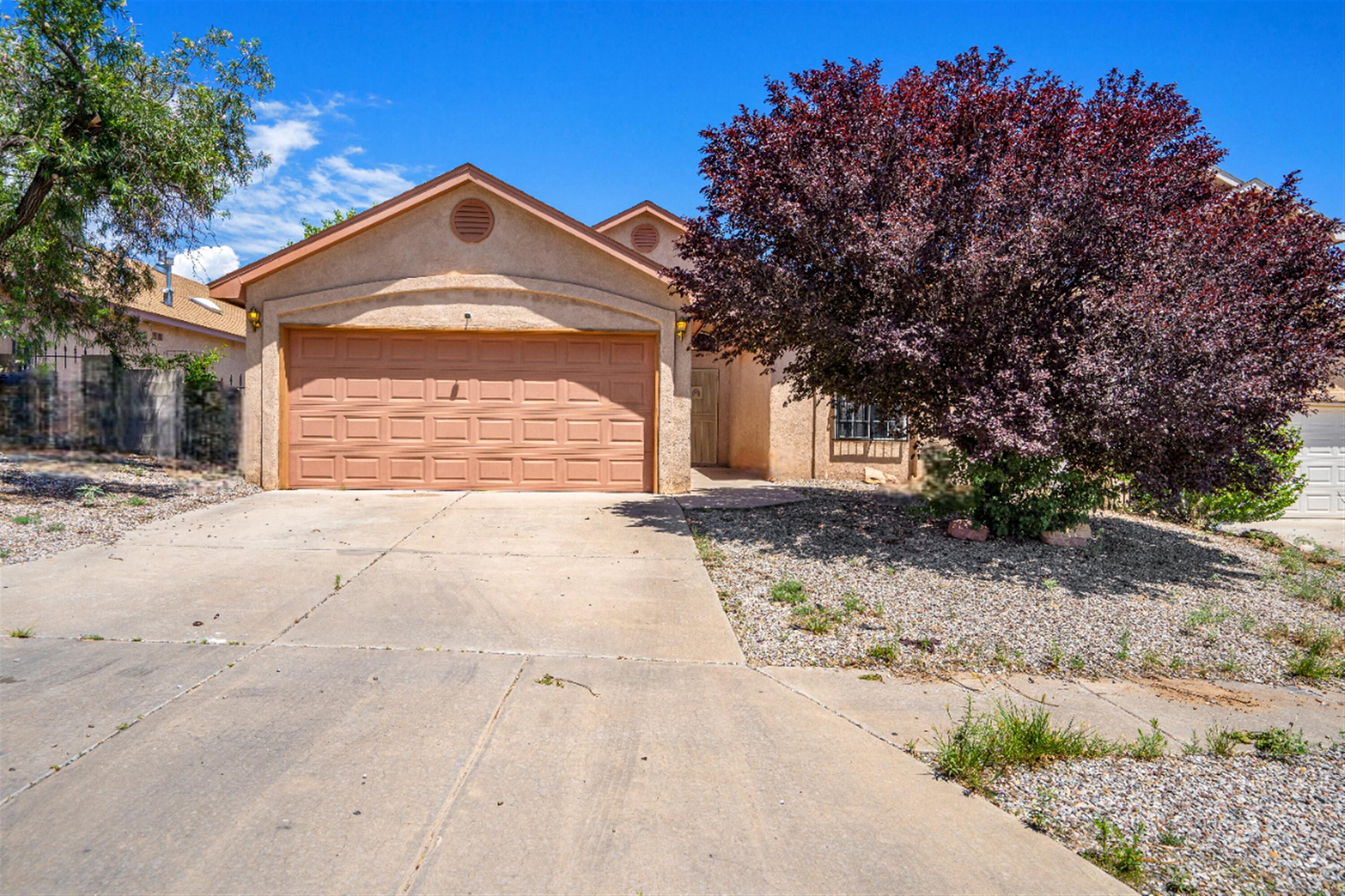 Welcome to your dream home, nestled in the heart of Albuquerque! This charming abode has been freshly updated to perfection, boasting a stunning contemporary farmhouse style that will make you fall in love at first sight. Step inside to discover new flooring, fresh paint, and gorgeous backsplashes that add a touch of elegance to every room. The modern fixtures throughout the home are not only stylish but also functional, ensuring your living spaces are both beautiful and practical.One of the standout features of this home is its leased solar system, making energy bills a breeze with consistent and cost-effective power. NEW ROOF COMING SOON!!