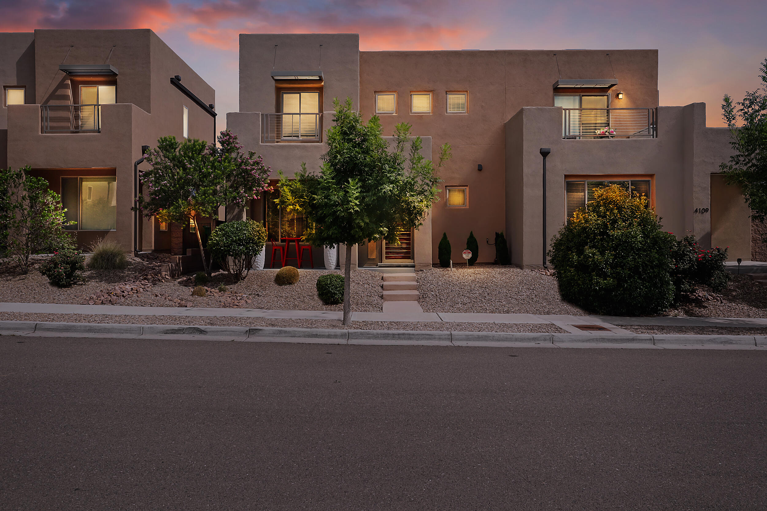 Experience the ultimate in luxury and convenience with this stunning NW Albuquerque gem! Just moments from Flix Brewhouse, the Bosque, Riverside Plaza, and Mariposa Basin Park, this home puts the best of the city at your fingertips. Step inside to a bright, open living space that radiates comfort and style. The modern kitchen is a chef's dream, with granite countertops, premium appliances, and ample storage, perfect for hosting and everyday cooking. Retreat to the primary suite with an ensuite bath, flexible bonus space, and a private balcony. Immaculately maintained, and with paid solar included with an acceptable offer!