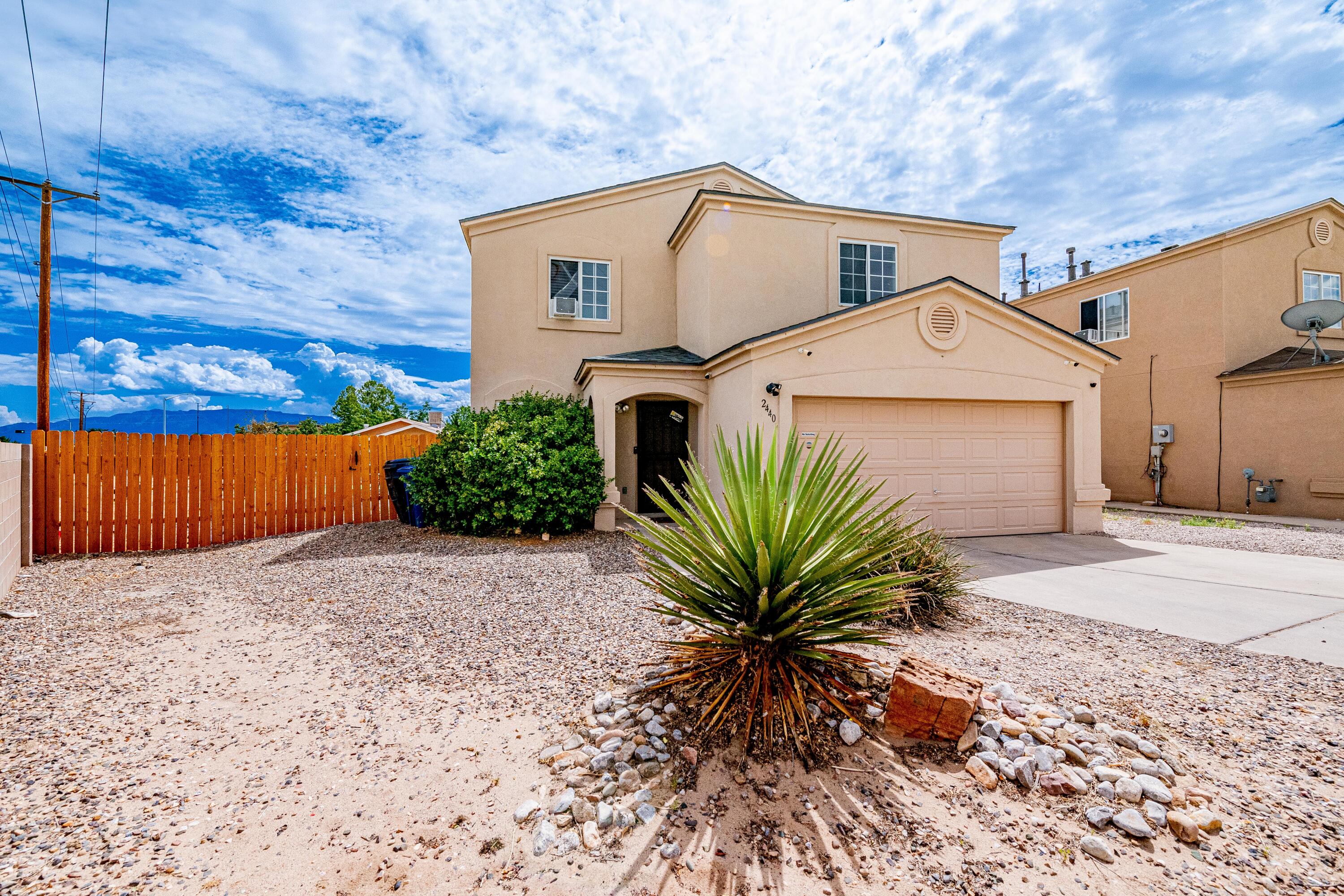 Welcome to this stunning 3-bedroom, 3-bath home situated on a spacious corner lot. This inviting home features a bright and open floor plan, complete with a versatile loft space perfect for a home office, game room, or extra living area.The kitchen is a chef's dream, boasting stainless steel appliances, a beautiful backsplash, and ample counter space. The tile and laminate flooring throughout the lower-level offer both style and easy maintenance. Recent upgrades include a brand-new roof installed in May 2024, giving you peace of mind for years to come. The home is also pre-wired for surround sound, making it perfect for entertainment lovers. Don't miss out on this gem - it's move-in ready and waiting for you!