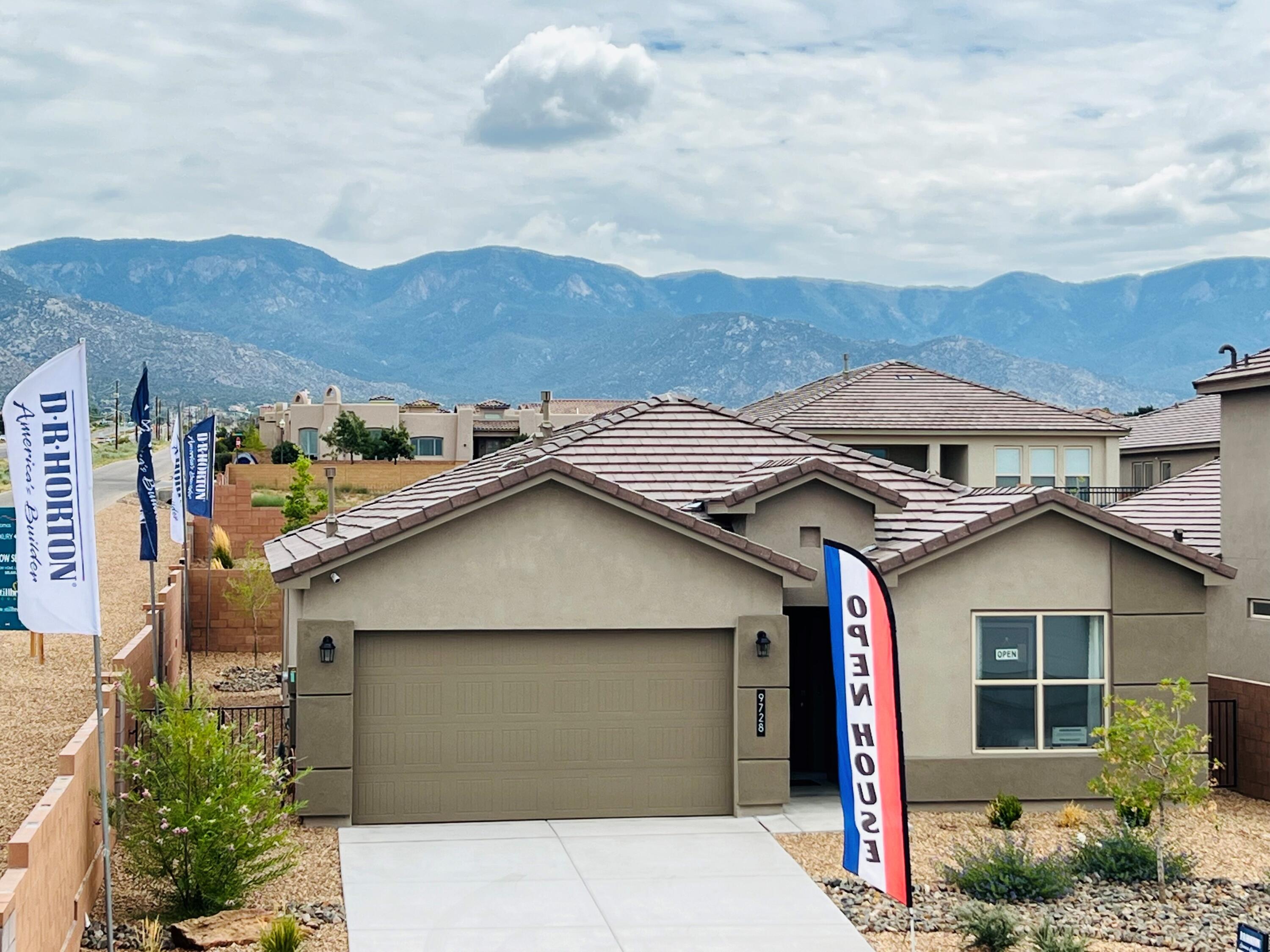 This beautiful DR Horton model home is on the market for the first time.  Single story home with 4 bedrooms / 2 1/2 baths and oversized kitchen/dining/living room area.  Backyard professionally landscaped and all the new appliances stay with the home.