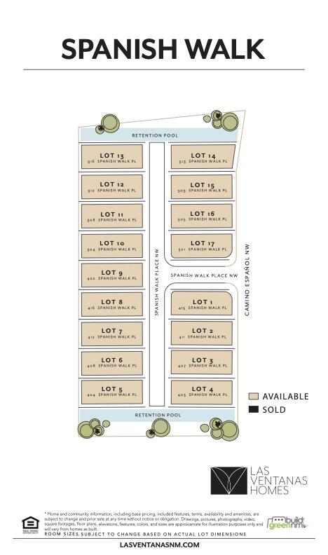 As a third generation homebuilder with over 30 years of experience Las Ventanas has consistently delivered homes that combine innovative design, superior craftsmanship, and a focus on the unique needs of our clients.   Committed to creating exceptional living spaces that families are proud to call home.  It is with great enthusiasm that we introduce our latest project, Spanish Walk.  It is a thoughtfully planned community in the North Valley that exemplifies our dedication to excellence.  We are offering residents a blend of modern living and natural beauty. A gated community that will feature 17 one story homes, each designed with open floor plans, energy-efficient systems and premium finishes.  We are confident that Spanish Walk will become one of the most sought-after communities.